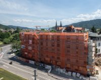 Baustelle des Neubaus in der Wiehre Heidelberg